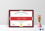 Bachelor Degree Completion Certificate Design Template In PSD, Word