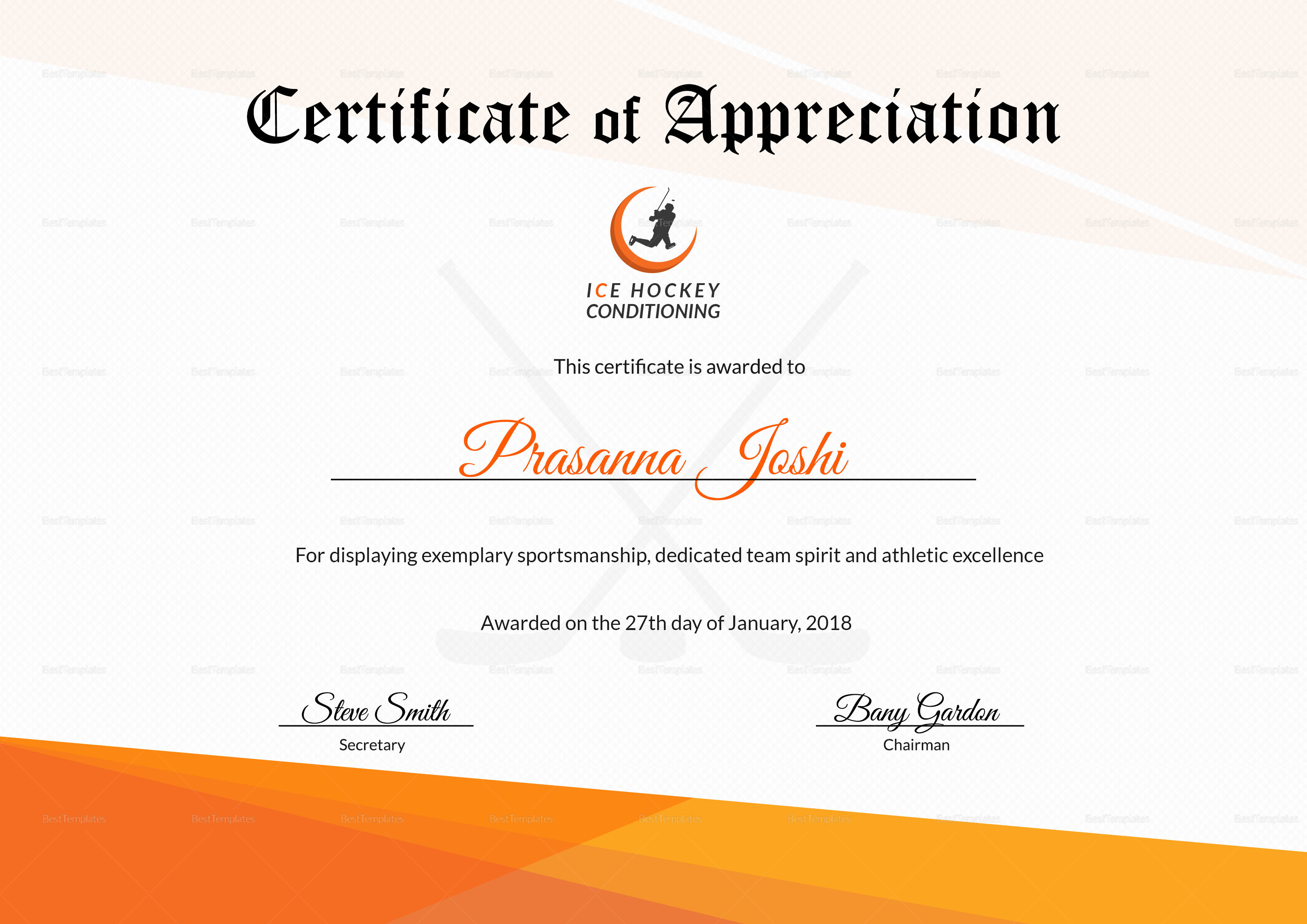 Certificate of Hockey Design Template in PSD, Word Intended For Hockey Certificate Templates Certificate of Hockey Design Template in PSD, Word Intended For Hockey Certificate Templates