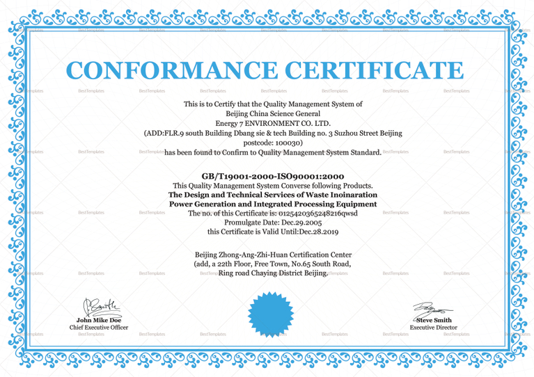 General Certificate Design Template in PSD Word