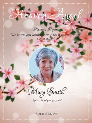 Eulogy Funeral Invitation Design Template in Word, PSD, Publisher