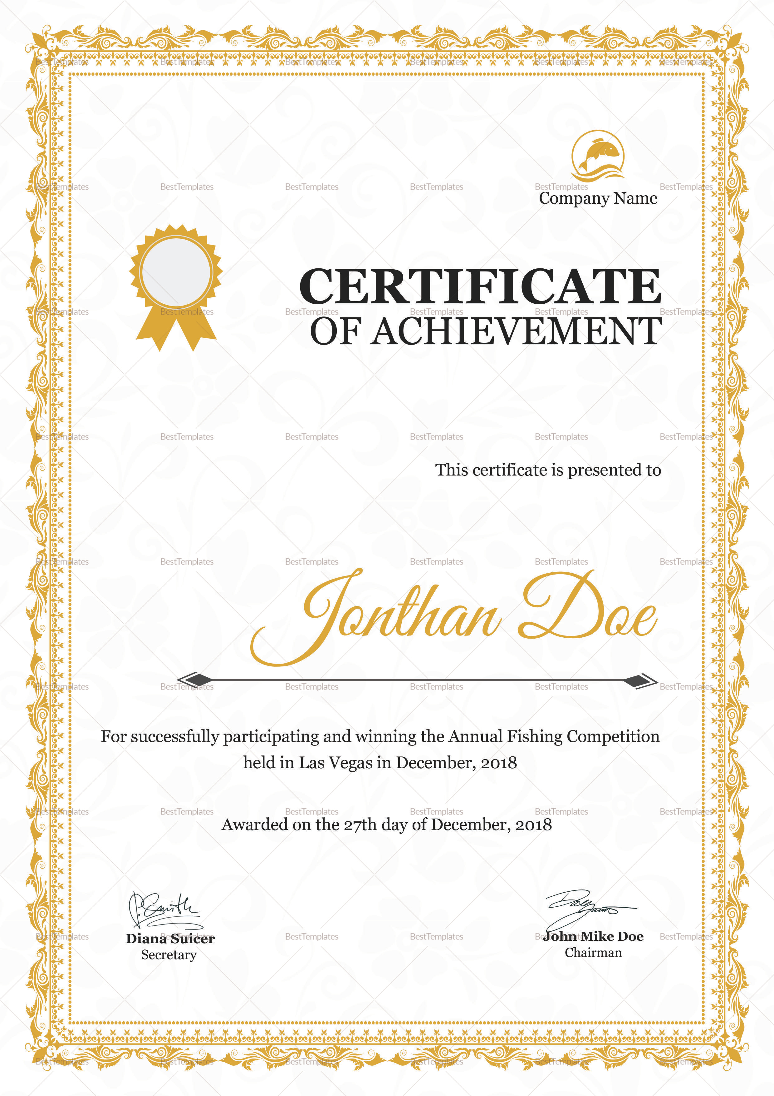 competition certificate sample - Beyti For Choir Certificate Template