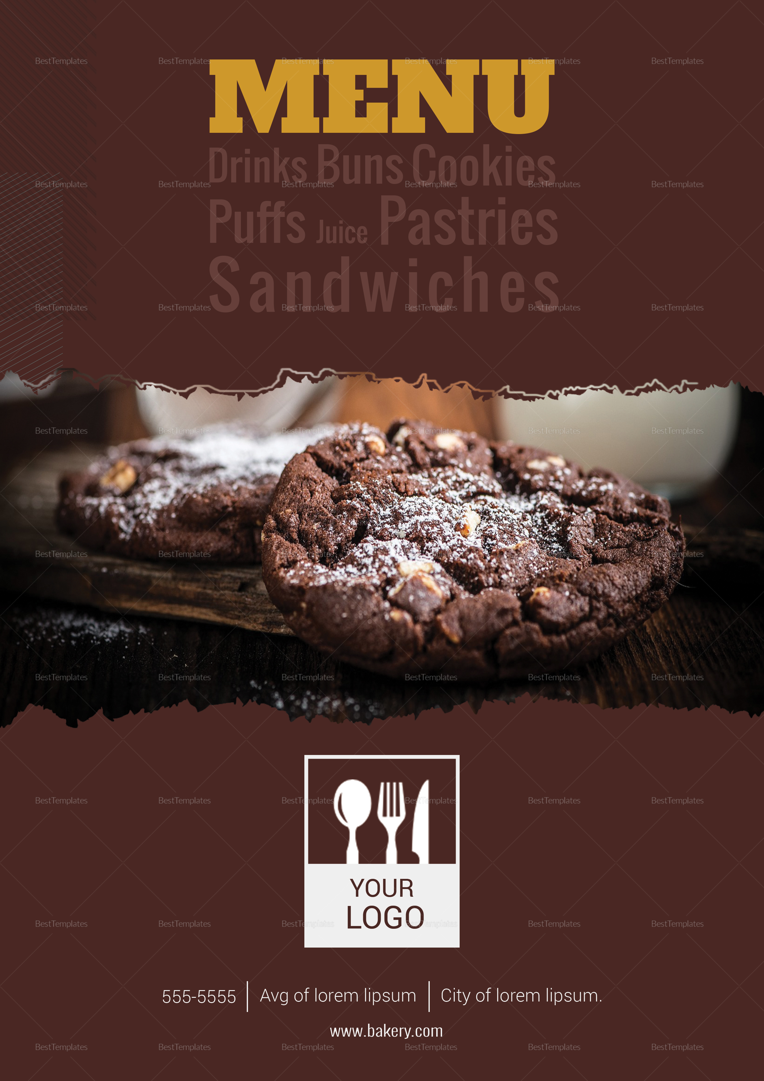 Tasty Bakery Menu Template