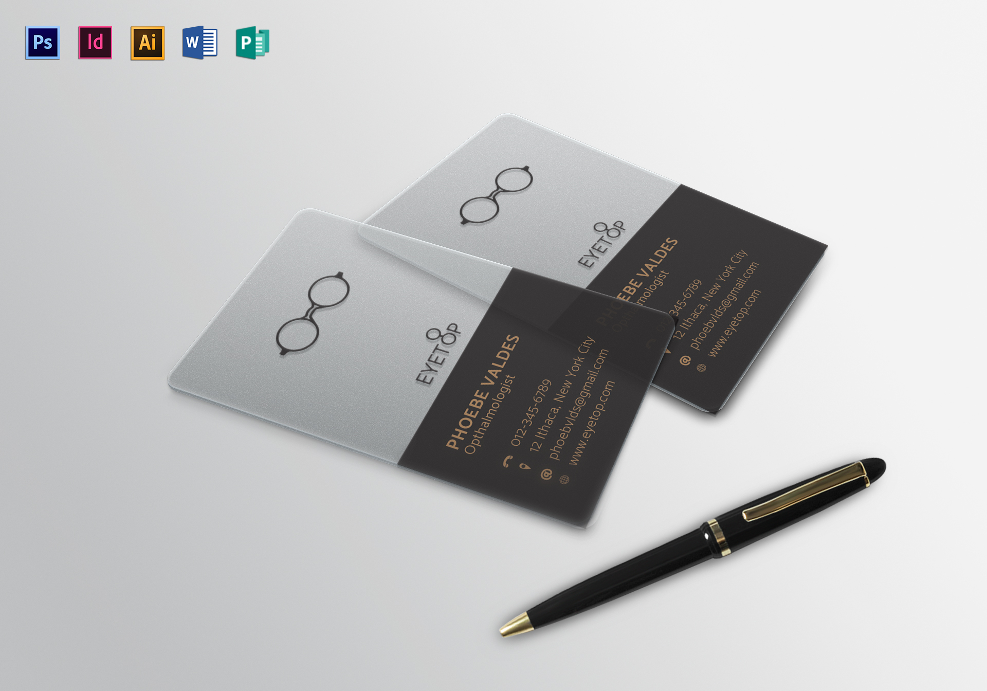 Download Transparent Business Card Design Template In Psd Word Publisher Illustrator Indesign