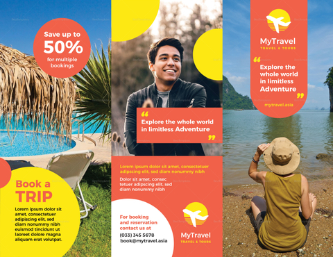 Travel Agency Brochure Design Template in PSD, Word, Publisher ...