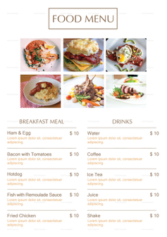 Breakfast Party Menu Design Template in PSD, Illustrator, InDesign ...