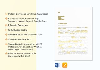 Letter of Recommendation Template in Word, Google Docs, Apple Pages