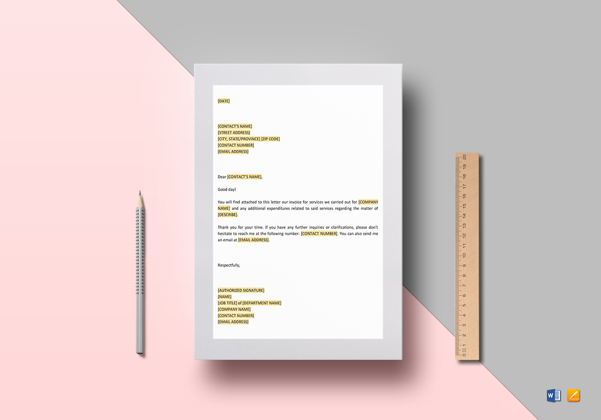 Customer Invoice Attached Letter Template 