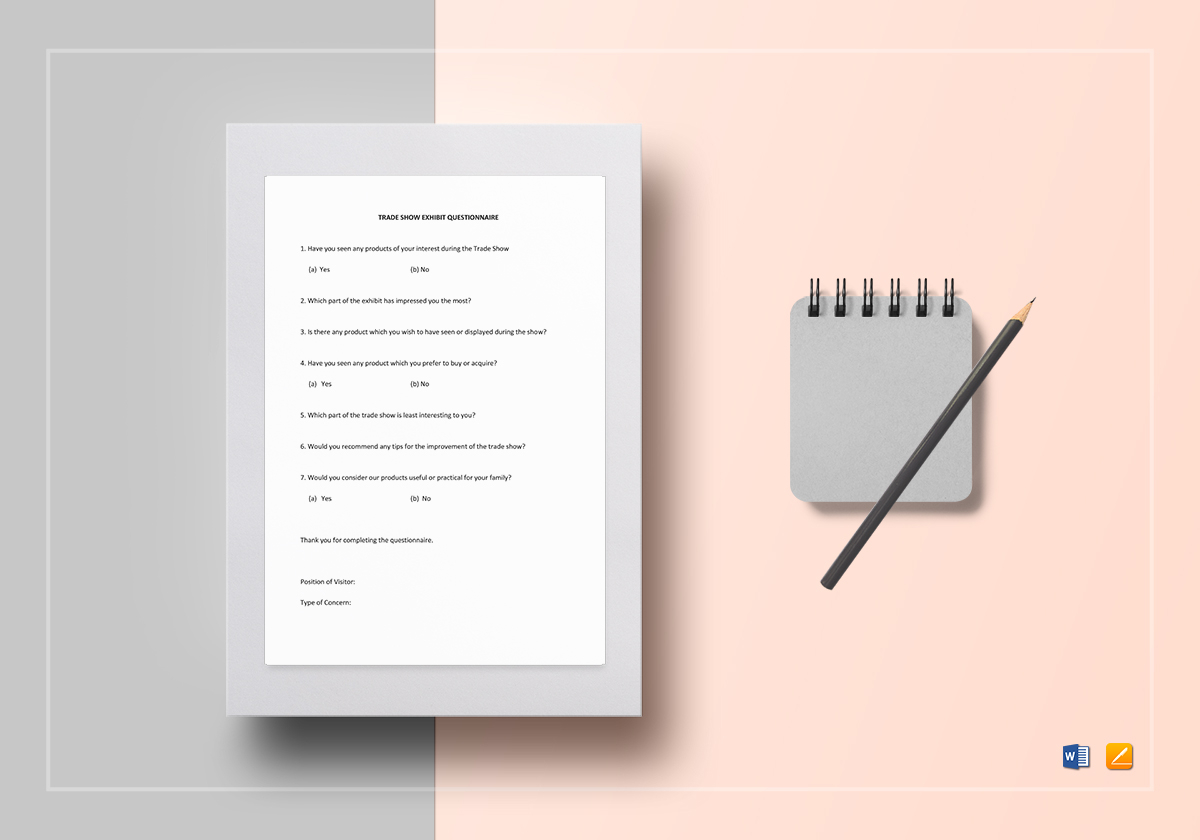 Apple Pages Questionnaire Template