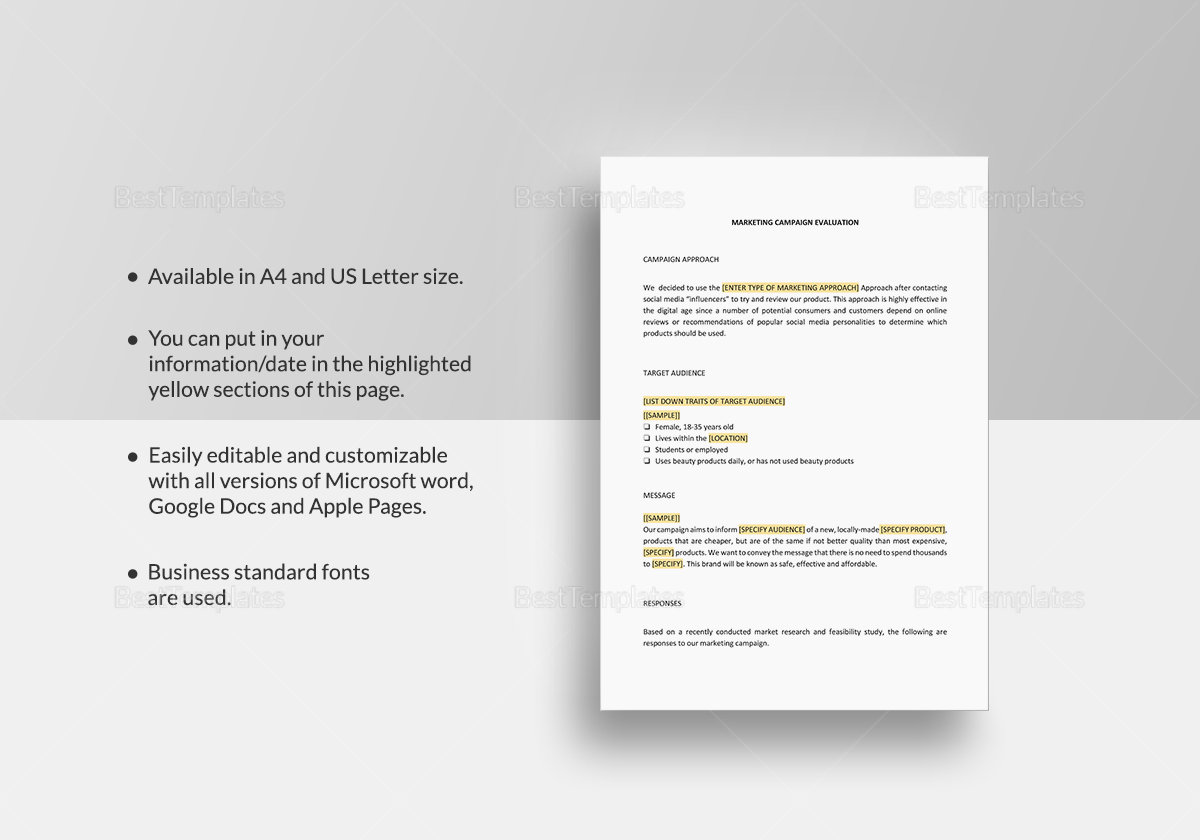 Marketing Campaign Evaluation Template