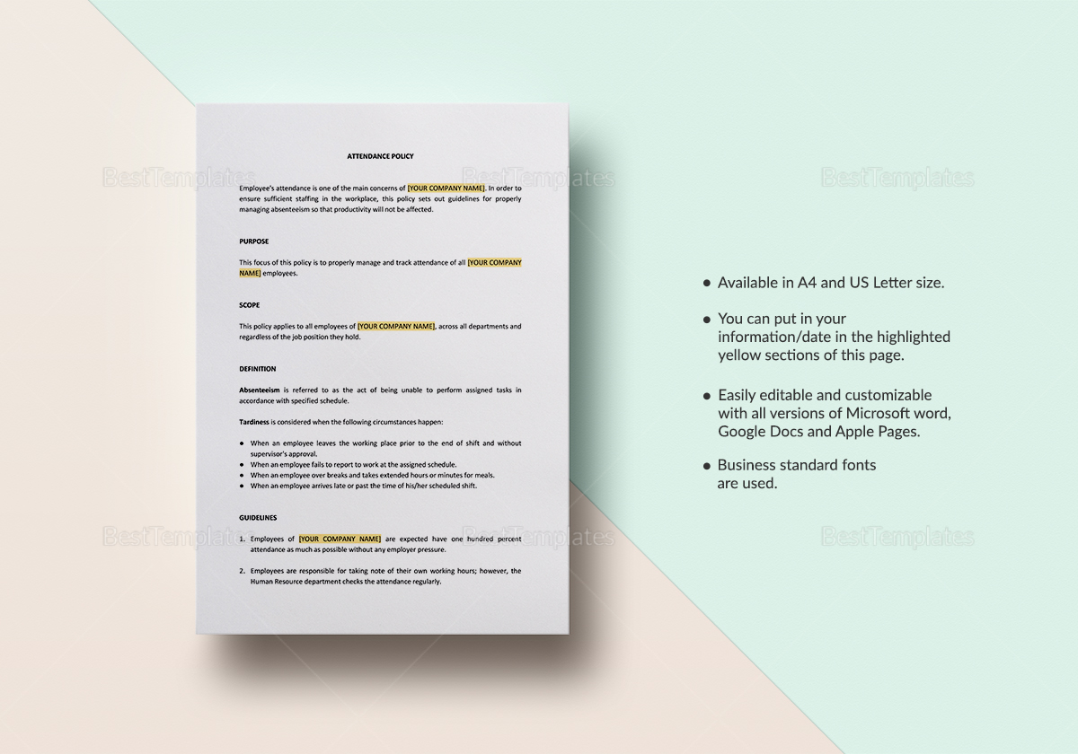 attendance policy template attendance policy template in word docs apple pages attendance policy template attendance policy template in word docs apple pages