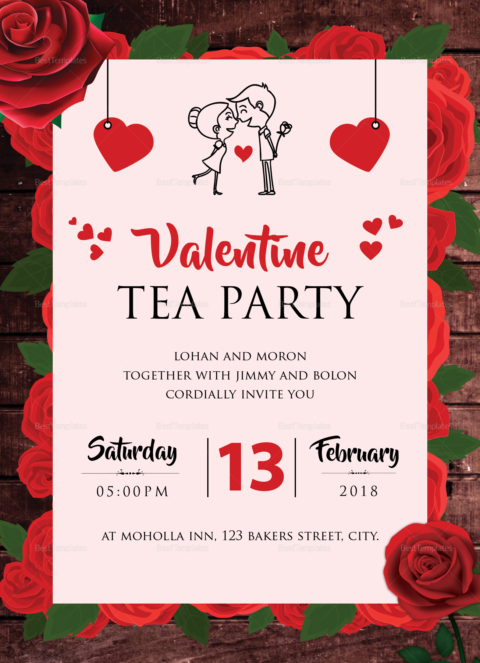 Free Printable Valentine Invitation Templates Printable World Holiday