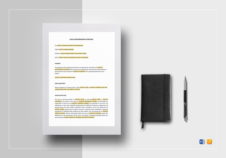 Legal Memo Template In Word Google Docs Apple Pages   Zcc 767x537 