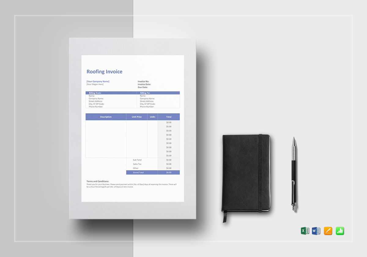 Roofing Invoice Template