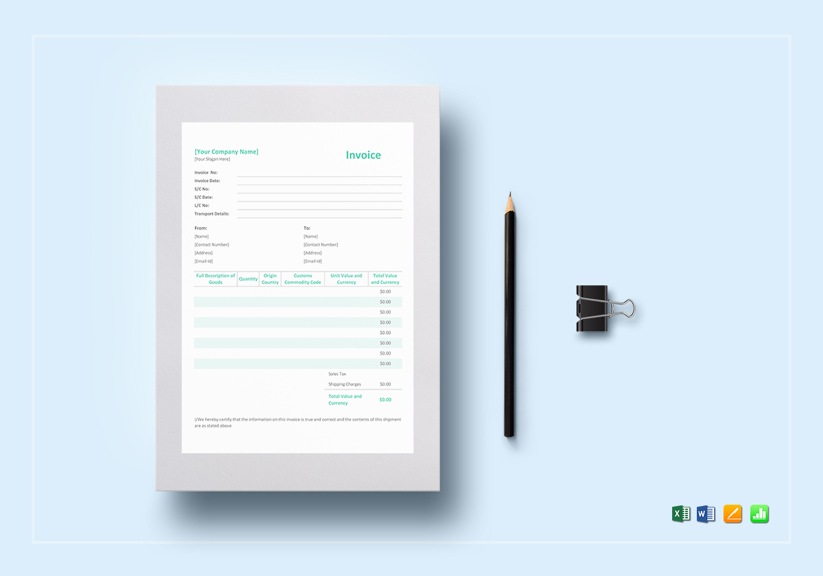 apple pages invoice template