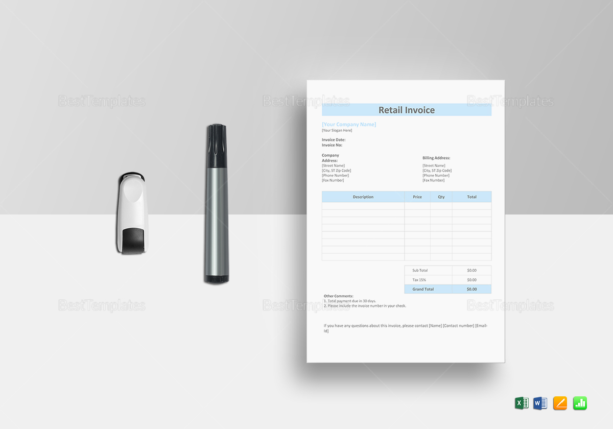 retail invoice template
