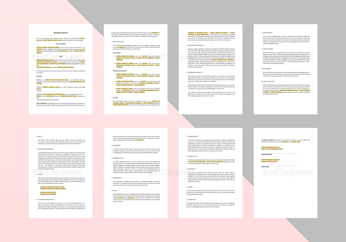 Freelance Contract Template
