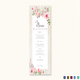  Pink Floral Wedding Menu Card Template