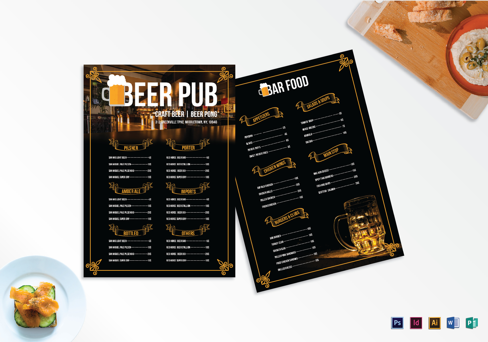 Pub Menu Design Ideas