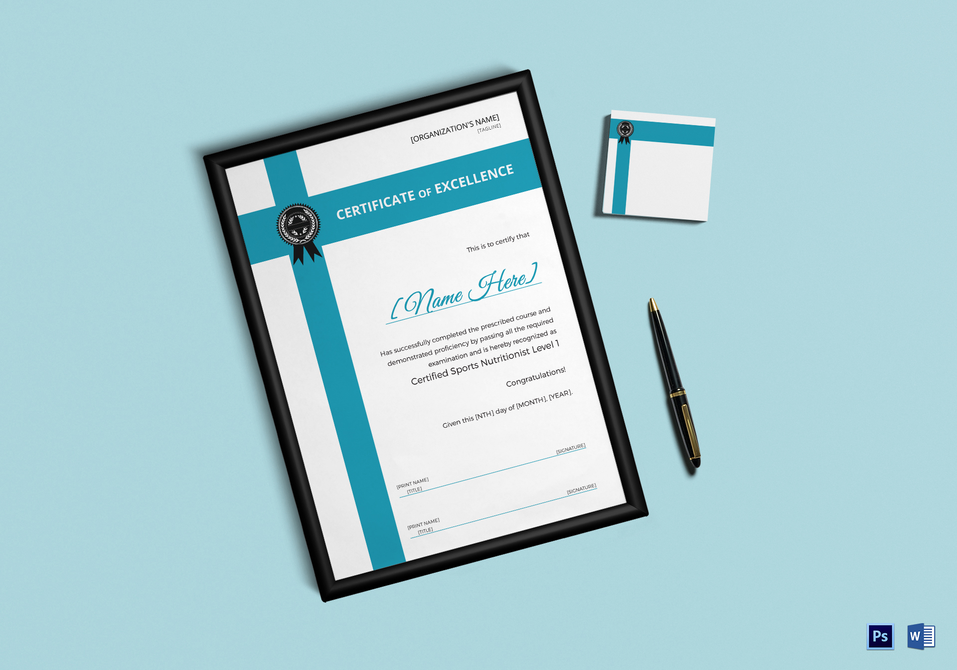 Sports Nutrition Training Certificate Template