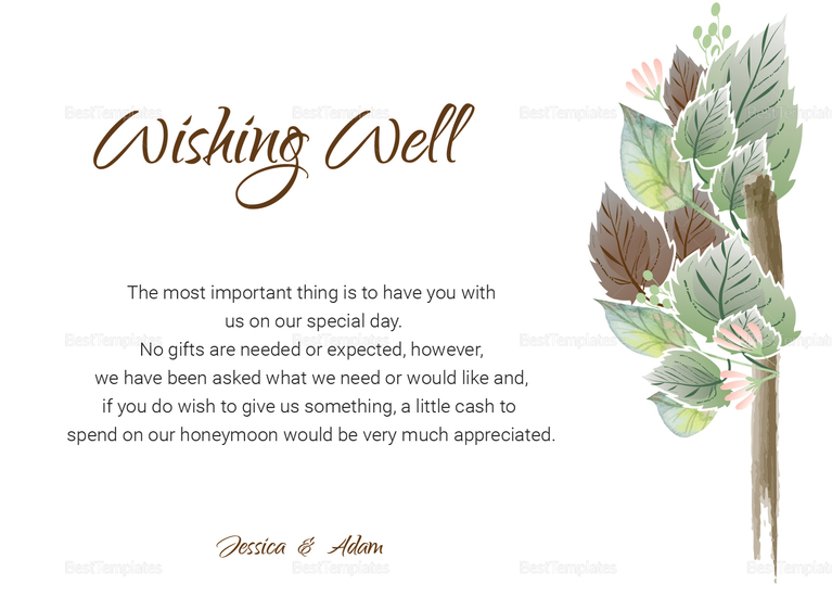 Fall Wishing Well Card Template in PSD, Word, Publisher, Illustrator ...