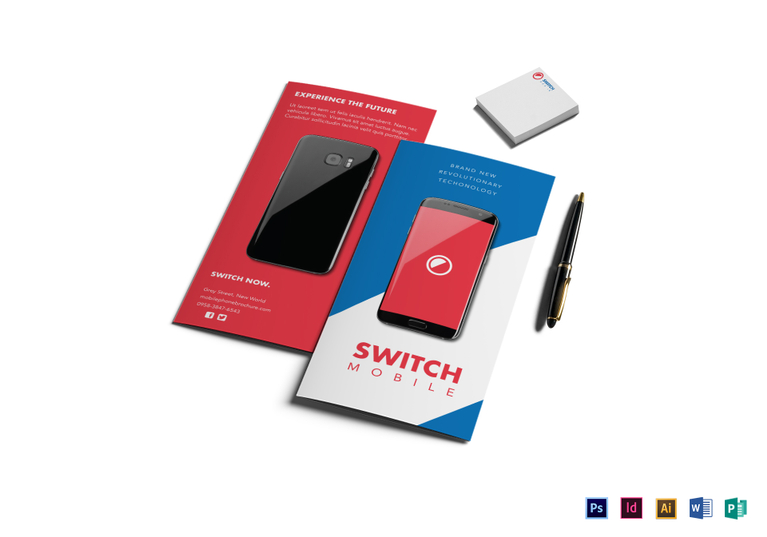 Mobile Phone Brochure Design Template in PSD, Word, Publisher, Illustrator, InDesign