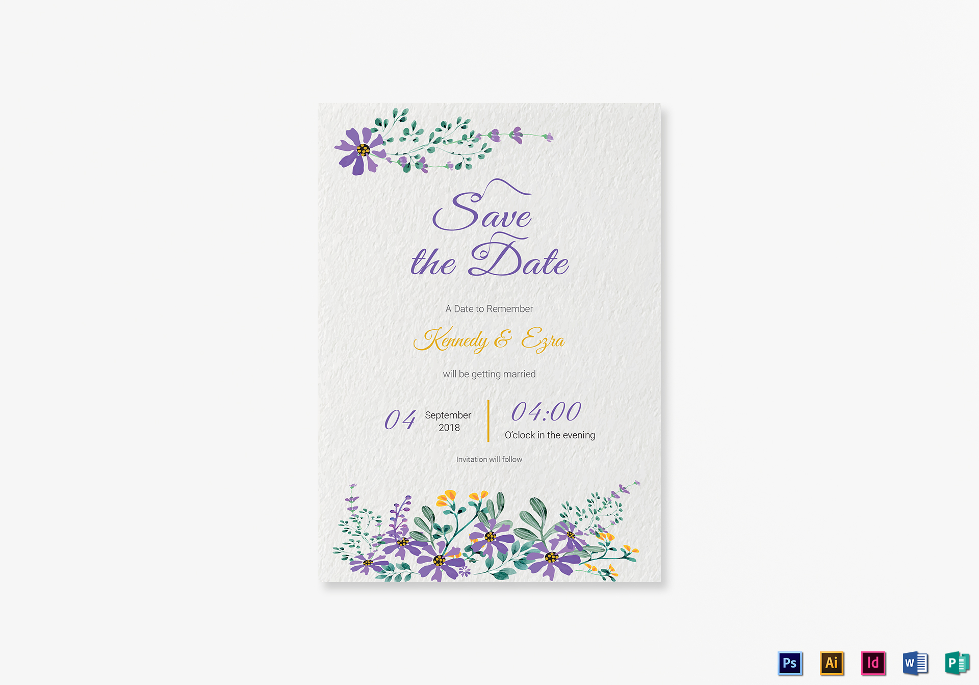 Garden Save the Date Card 