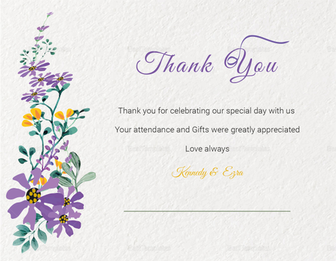 Garden Thank You Card Template in PSD, Word, Publisher, Illustrator ...