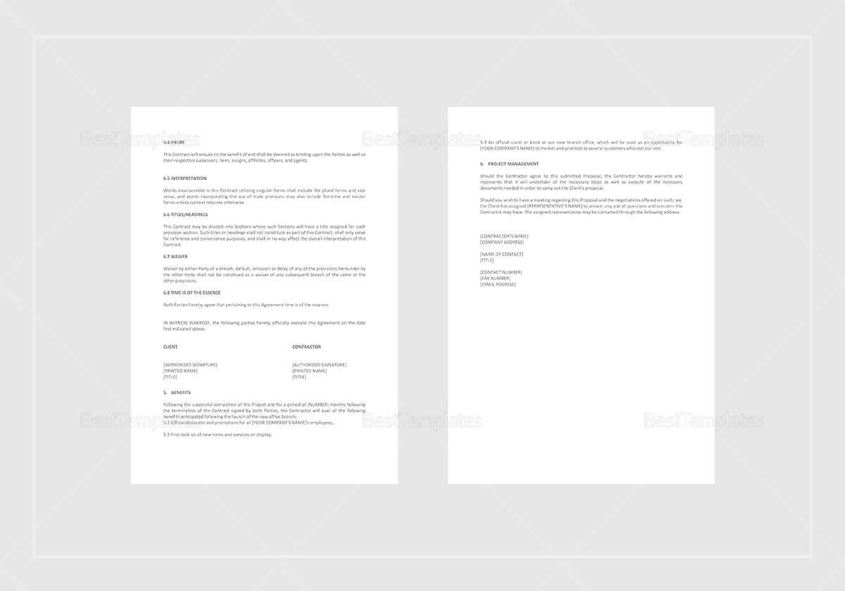 Bid Proposal Template in Word, Google Docs, Apple Pages1200 x 840