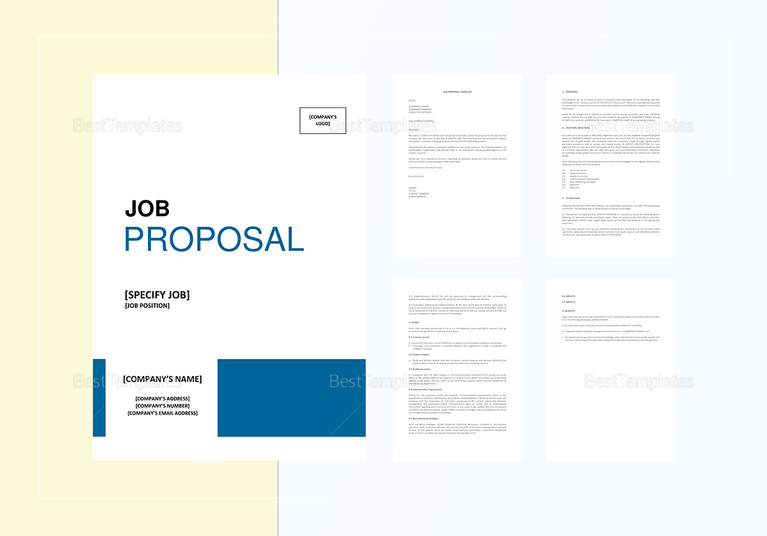 Job Proposal Template in Word, Google Docs, Apple Pages