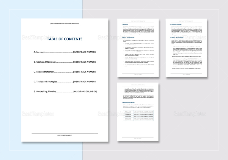 Sample Fundraising Plan Template in Word, Google Docs, Apple Pages