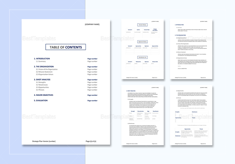 Strategic Plan Template in Word, Google Docs, Apple Pages