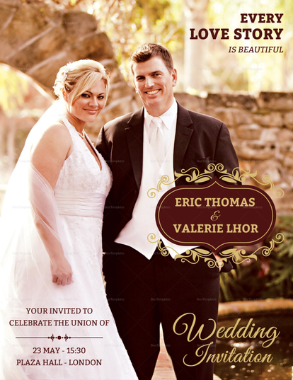 Wedding Flyer Design Template In Word Psd Publisher