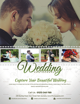 Wedding Photography Flyer Design Template in Word, PSD, Publisher