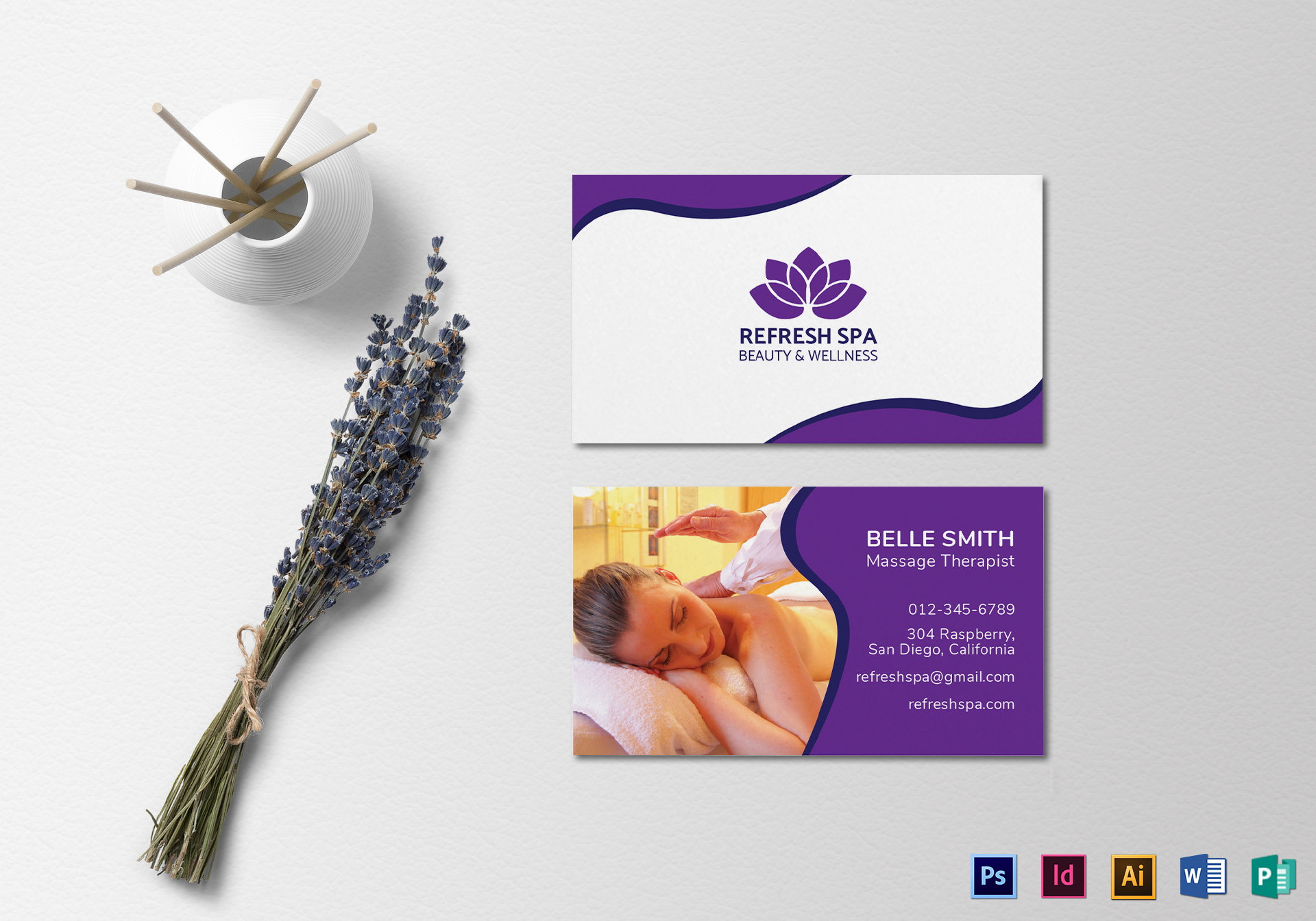 Massage Therapy Business Card Templates Mightyprintingdeals