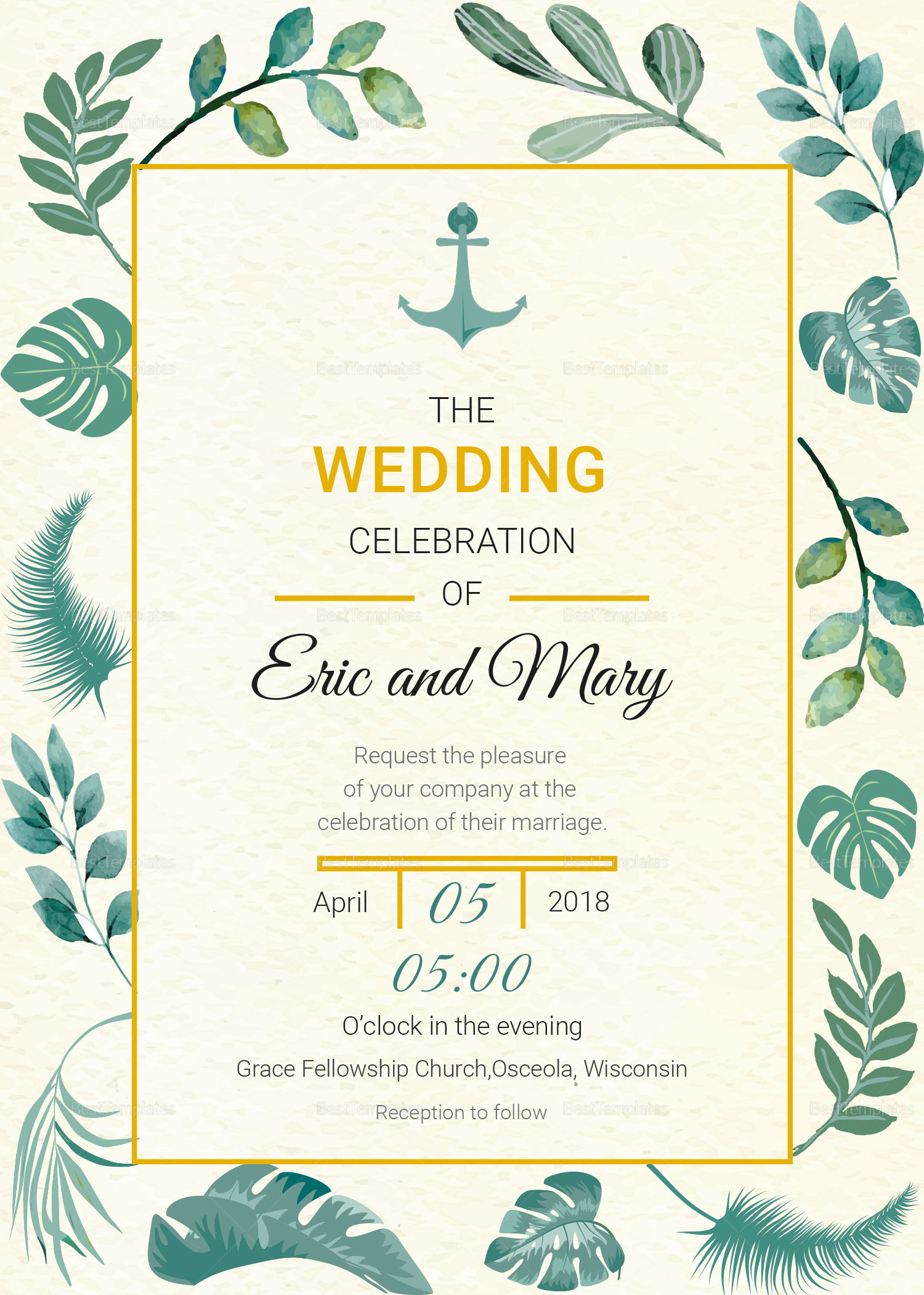 Wedding Invitation Card Format Images - Best Design Idea