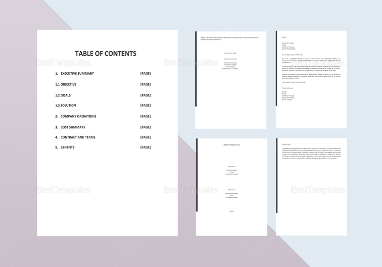 Real Estate Investment Proposal Template