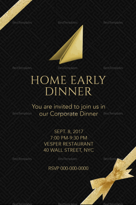 Corporate Dinner Invitation Design Template in PSD, Word, Publisher ...