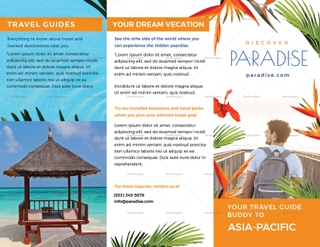 Travel Tri Fold Brochure Design Template in PSD, Word, Publisher ...