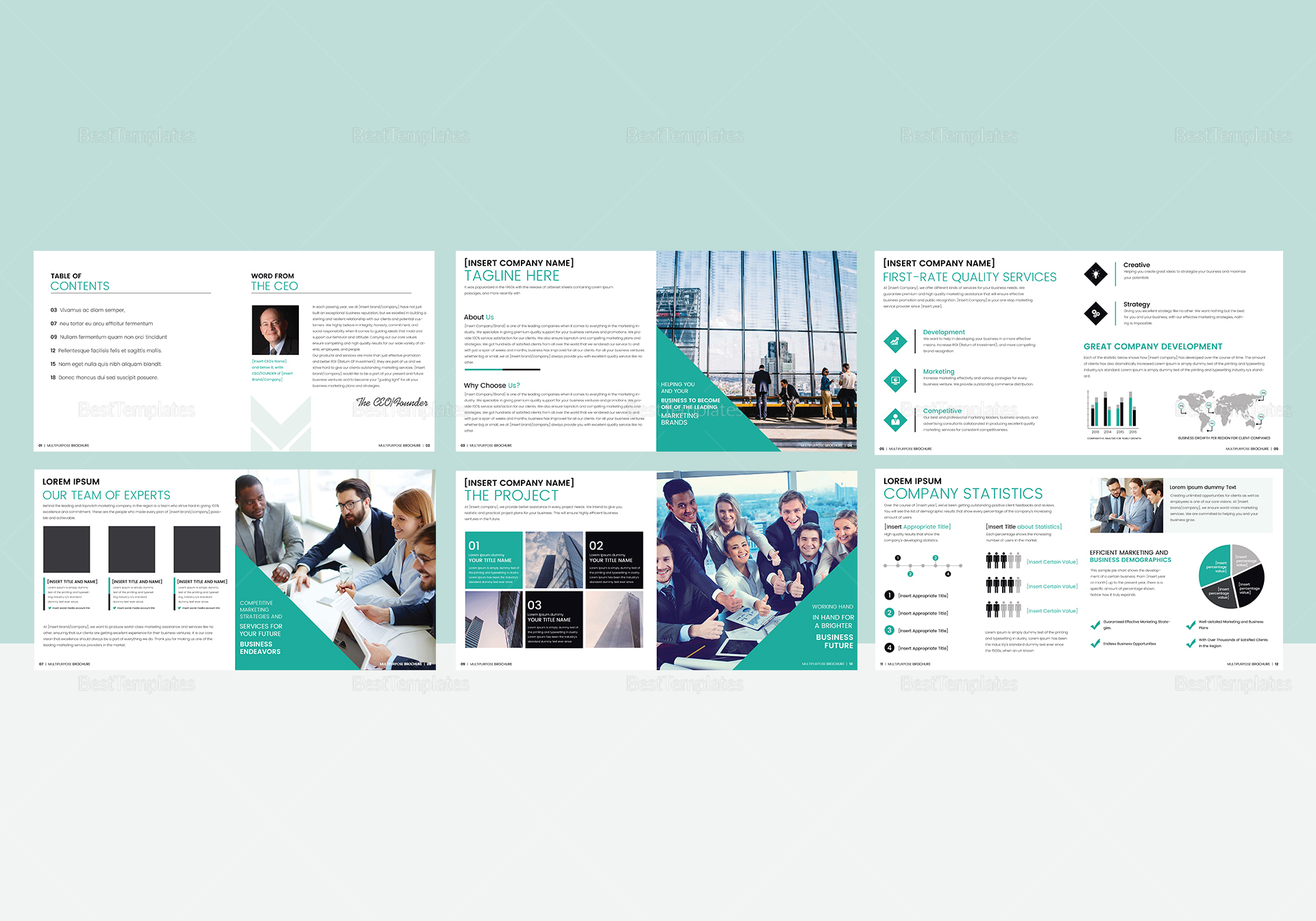 Multipurpose Square Brochure Catalog Template