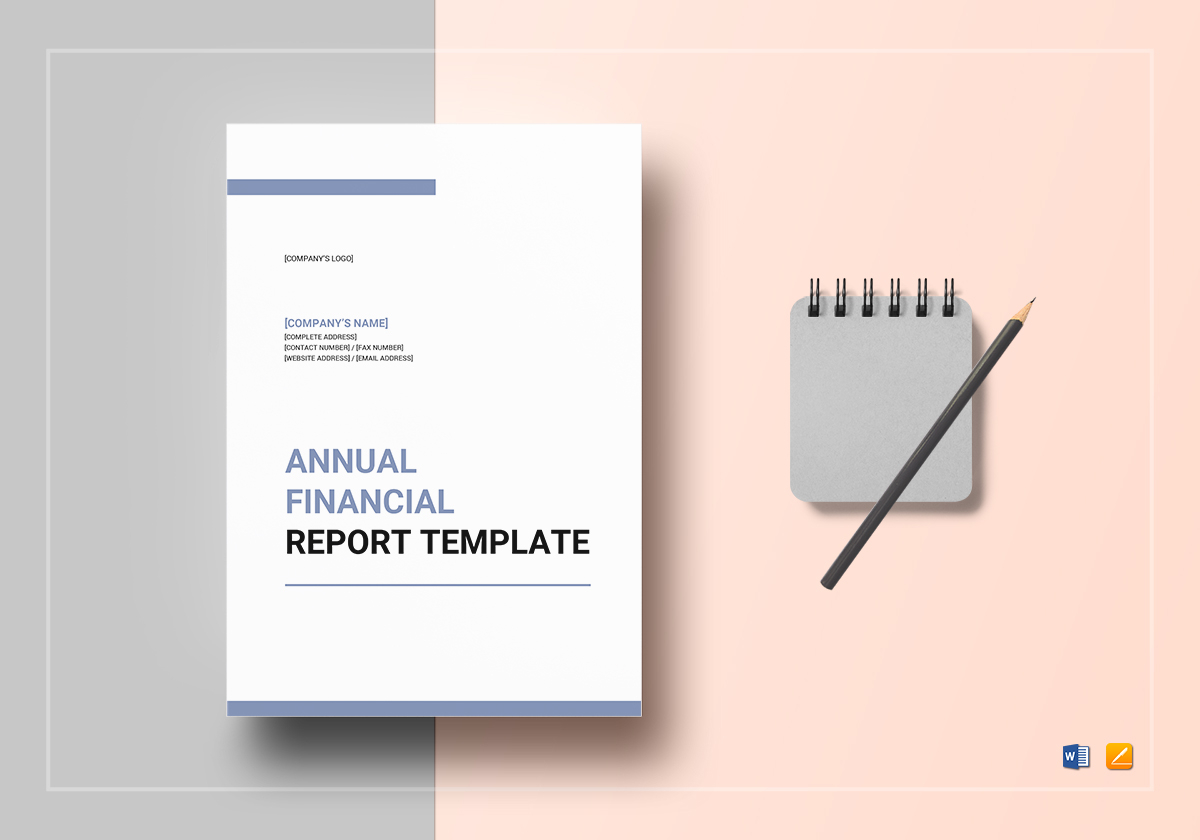 financial report cover page