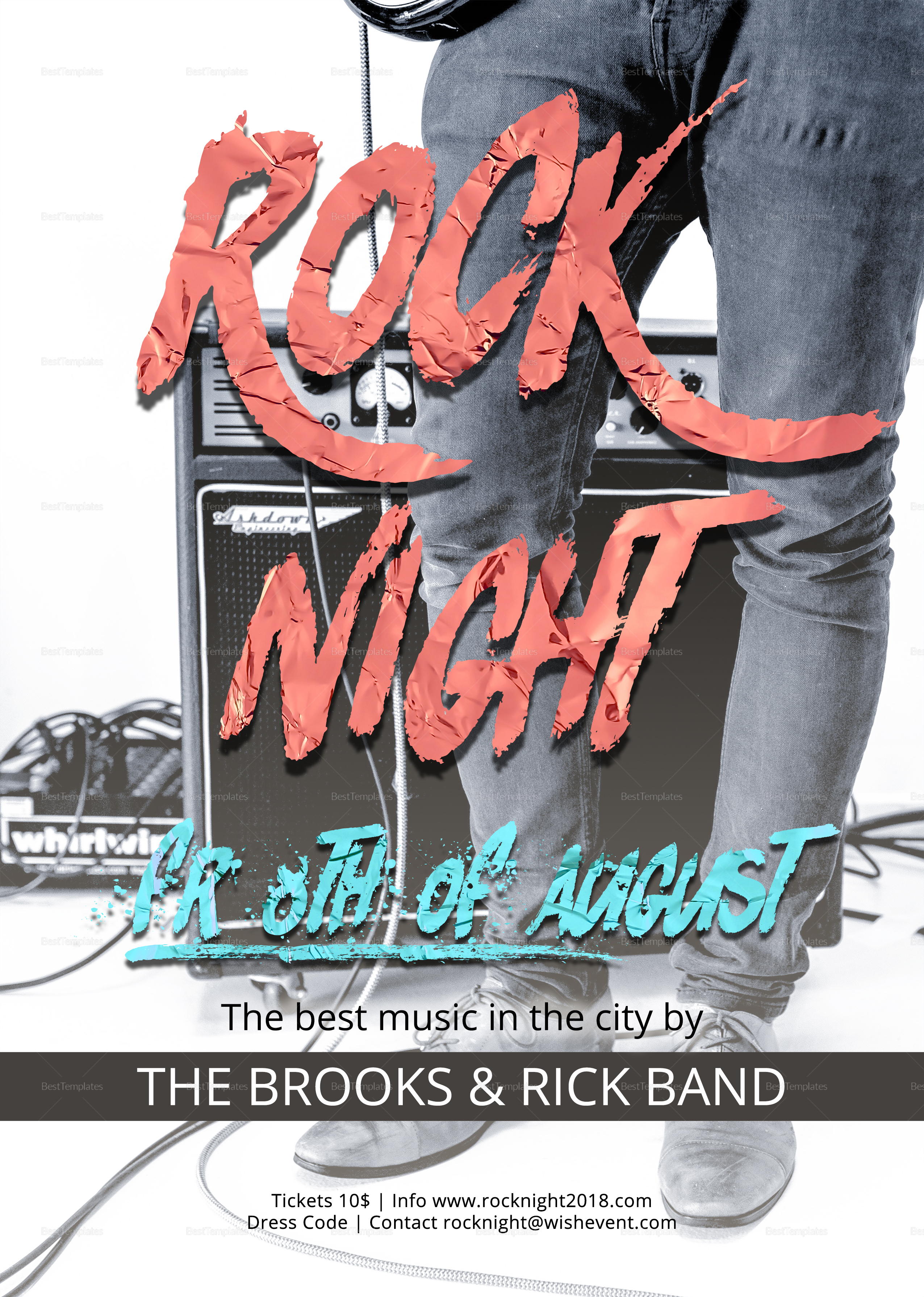 Rock Night Typography Flyer