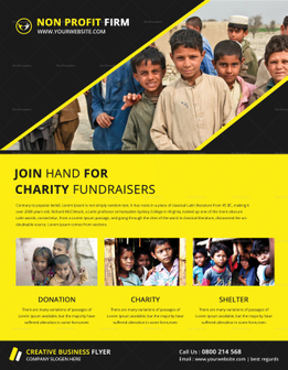 Charity Fundraiser Church Flyer Design Template in Word, PSD ...