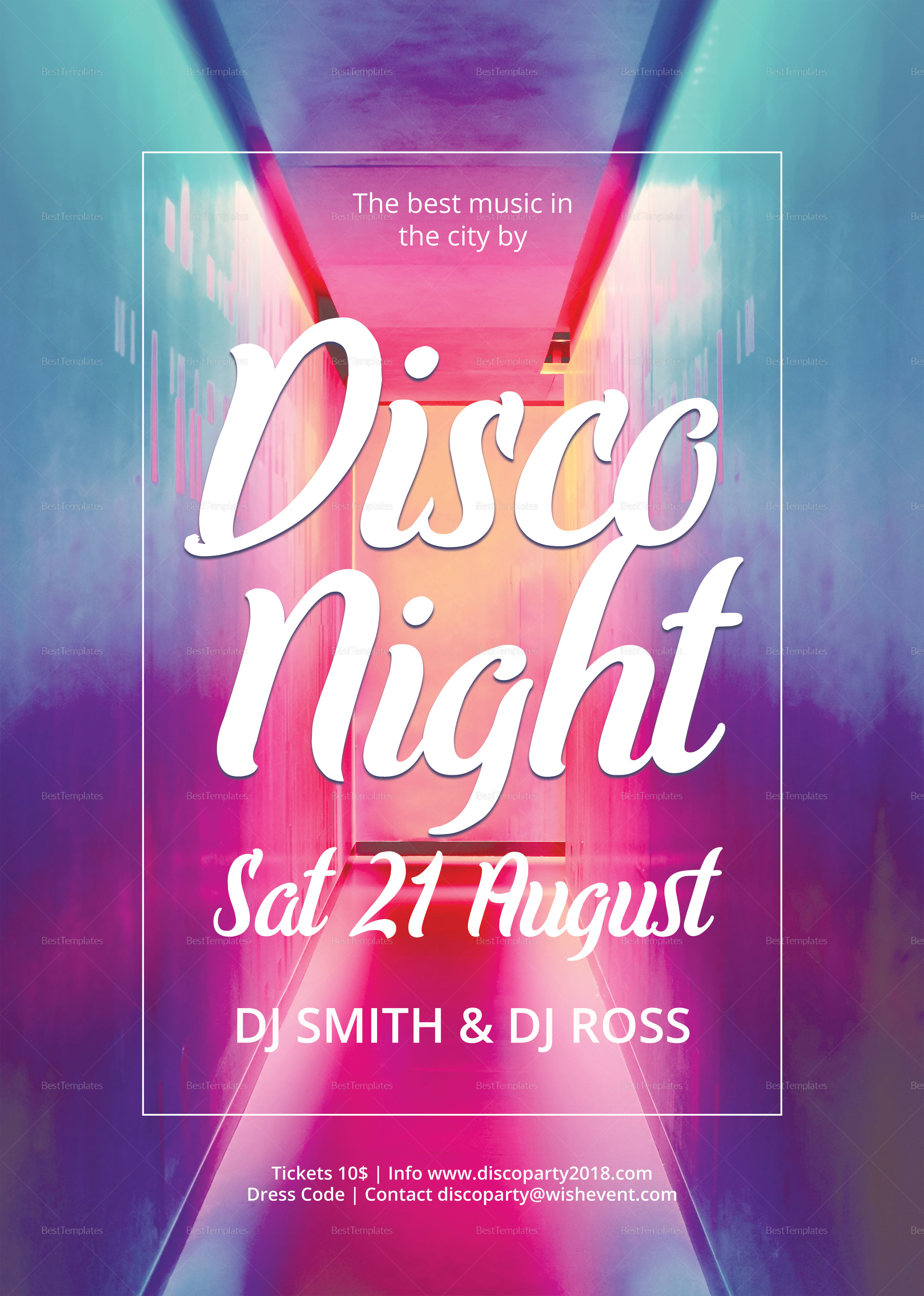 Vibrant Disco Flyer Design Template In PSD Word Publisher Vibrant Disco Flyer Design Template In PSD Word Publisher