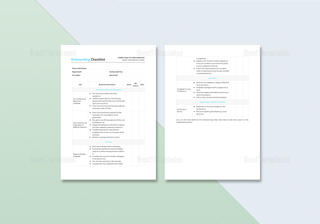 Onboarding Checklist Template in Word, Excel, Apple Pages, Numbers