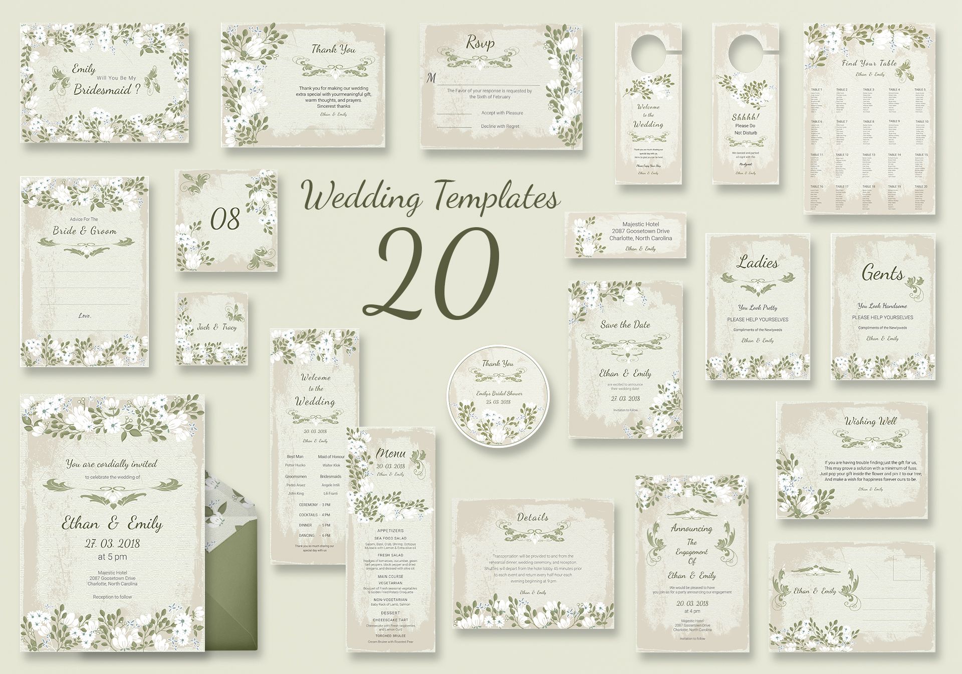 Vintage Wedding Templates in PSD, Word, Publisher, Illustrator, InDesign