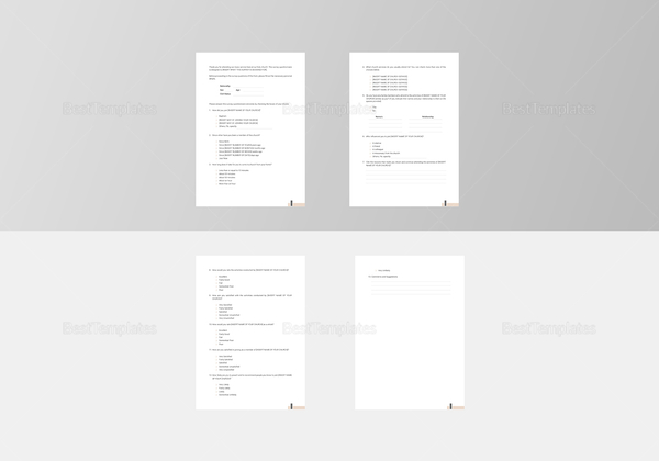 Church Member Survey Template in Word, Google Docs, Apple Pages
