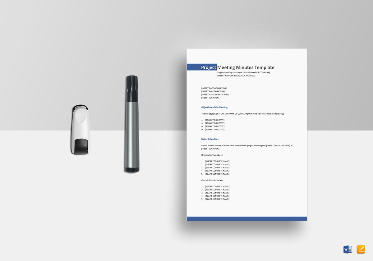 Project Meeting Minutes Template