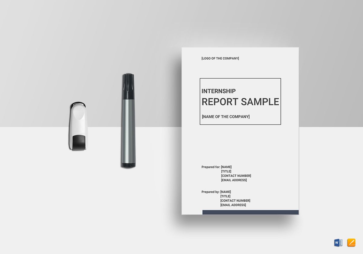 Internship Report Template in Word, Google Docs, Apple Pages