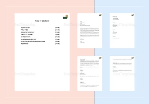 Internal Audit Report Template In Word, Google Docs, Apple Pages