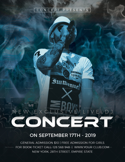 Exclusive Dj Concert Flyer Design Template in PSD, Word, Publisher